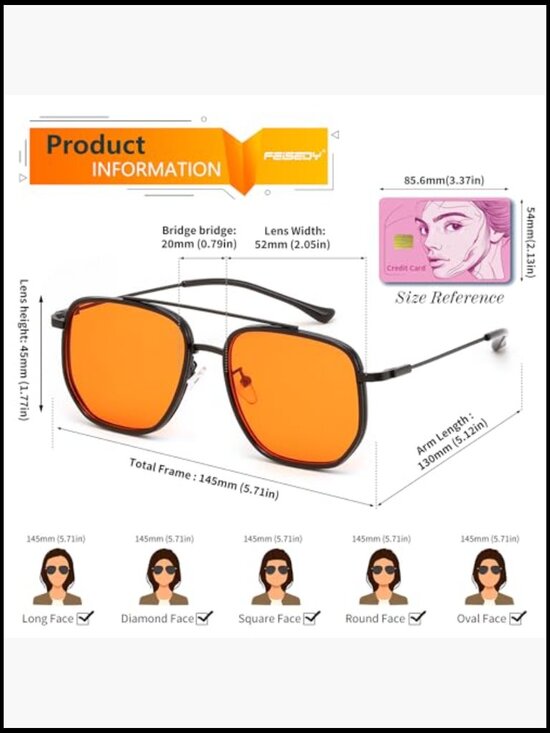 Retro Aviator Sunglasses Metal Frame UV400 Lenses Lightweight main image 5